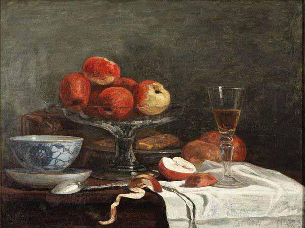 Eugene Boudin Nature Morte A La Pomme